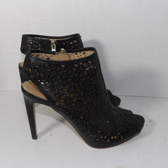 Ann Taylor Shoes - Ann Taylor Black Mesh High Heeled Ankle Booties Size 7/12